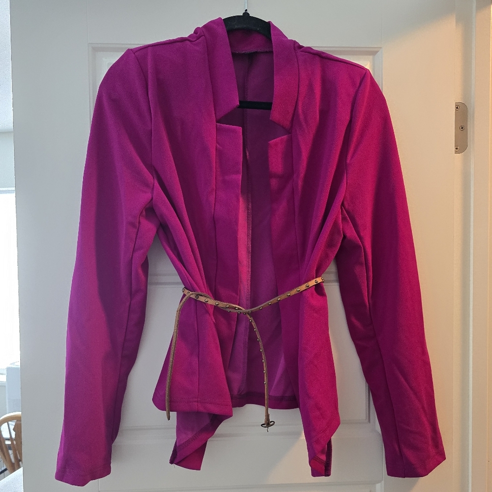 Notch Lapel Blazer Jacket